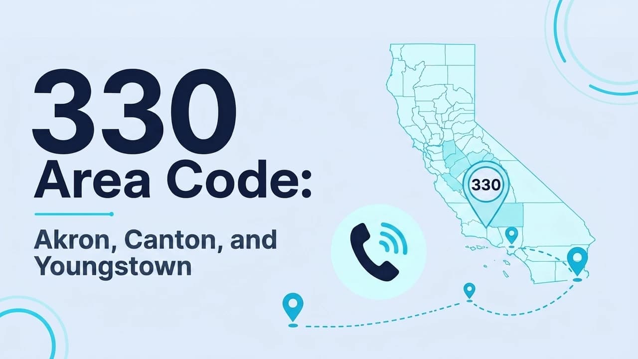 330 Area Code: The Complete Guide to Akron, Canton, and Youngstown's Phone Numbers — map of the 330 area code region in northeastern Ohio