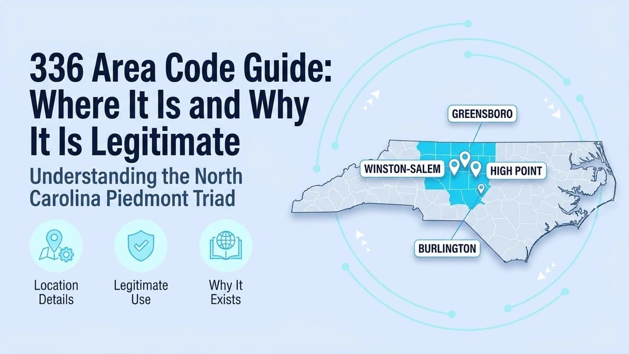 336 Area Code Guide: Where It Is and Why It Is Legitimate — map of the Piedmont Triad including Greensboro, Winston-Salem, High Point, and Burlington