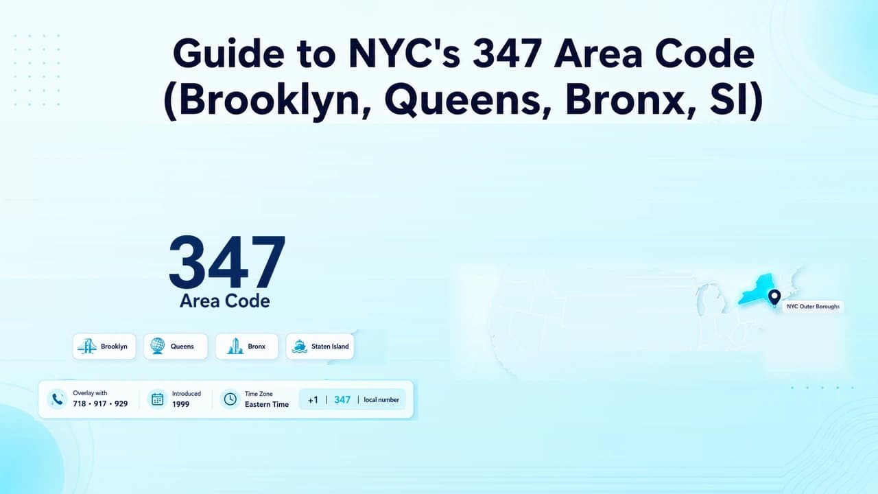 Illustrated cover graphic for the New York City 347 area code guide