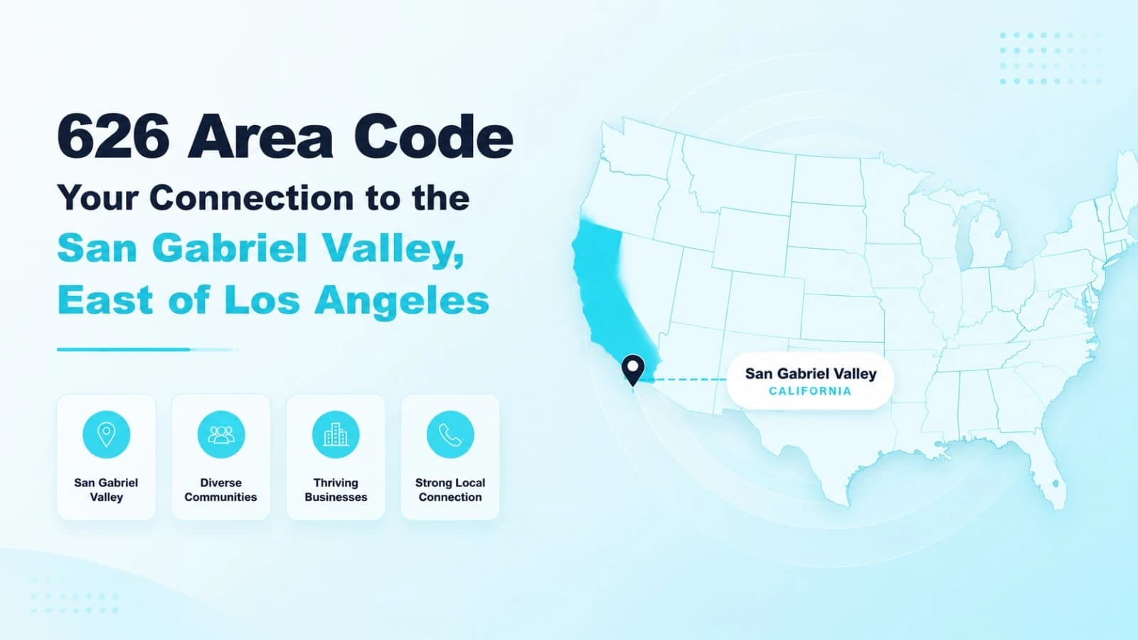 San Gabriel Valley skyline and Pasadena landmarks tied to the 626 prefix