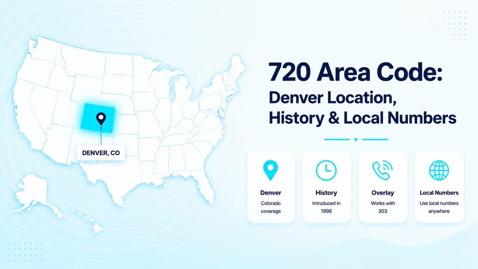 Illustration of the Denver skyline with a smartphone displaying an incoming local call