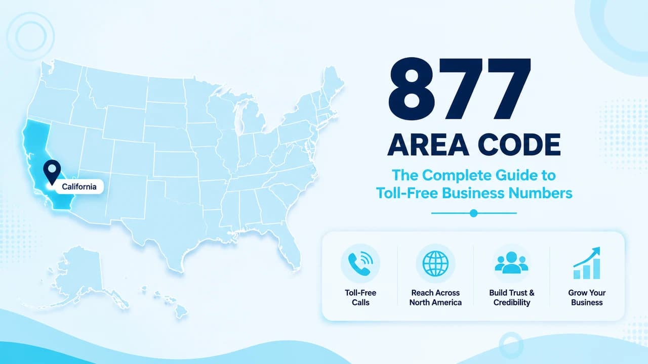 Phone lighting up with a toll-free call icon representing a business line reached at no cost