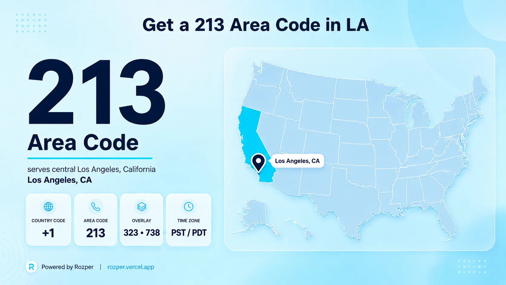 213 Area Code: Downtown LA, 323 Overlay & Business Guide